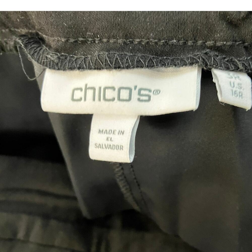 Chico's Women's Black Pull-On Hi-Rise Waist 26.5" Inseam Ankle Pants SZ 3R US16R - Picture 6 of 9